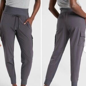 Athleta Cargo Joggers | Purple/Gray | Size 4T | Lightweight Breathable | NWOT